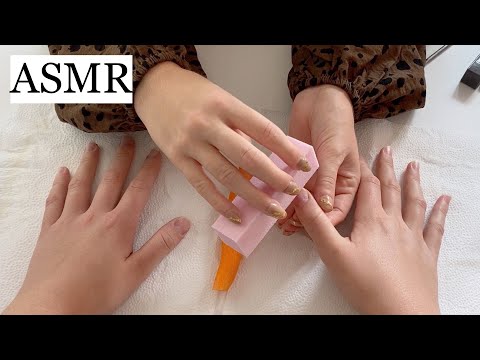 ASMR | Friend Doing My Nails PART 1: Nail Prep & Base Coat 💅🏼 (soft whispering / Danish rambling)