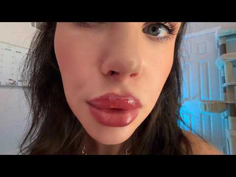 ASMR Up Close Trigger Words (binaural, mouth sounds, whispering)