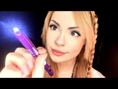 [ASMR LIGHT EXAM] Realistic Eye Tests for Light Sensitivity , Follow the Light , Neuro Corneal Test