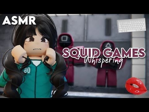 ROBLOX ASMR ☆  Gameplay playing squid games (whispering & keyboard sounds + mouth sounds) (NO ADS)