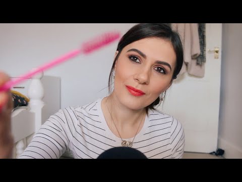 ASMR Doing your Eyebrows | Plucking, Tinting, Brushing