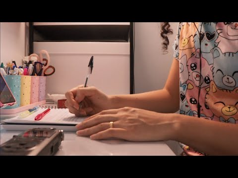 Ambiente de Estudo Relaxante | ASMR não intencional (Escrevendo, páginas e Inaudível)