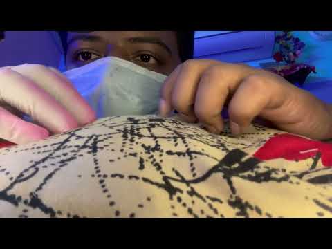 ASMR camera tapping in bed