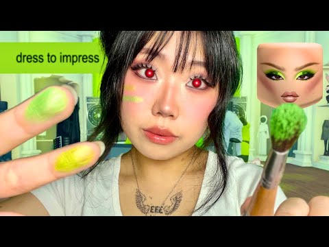 Dress To Impress Lana does your BRAT Makeup💚 ASMR