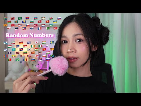 ASMR Random Numbers in 60+ Different Languages 💜🧘🏻‍♀️ Tingly Whispers