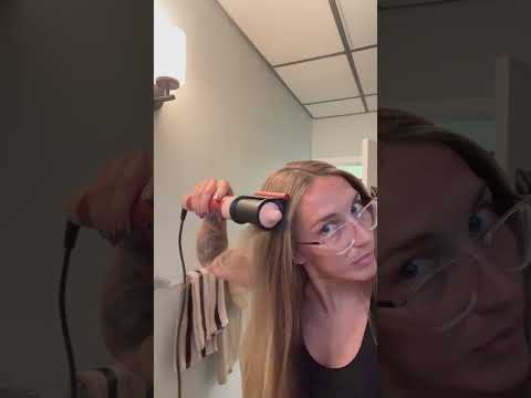 ASMR GRWM how I use my Dyson Airwrap flyaway attachment 🥰