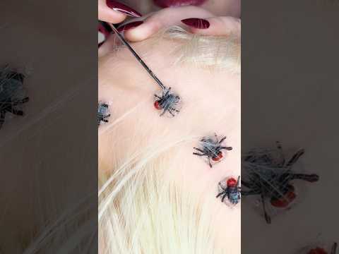 Relaxing bugs plucking with mouth sounds #asmr #shorts #satisfying #visualtingle #asmrtriggers