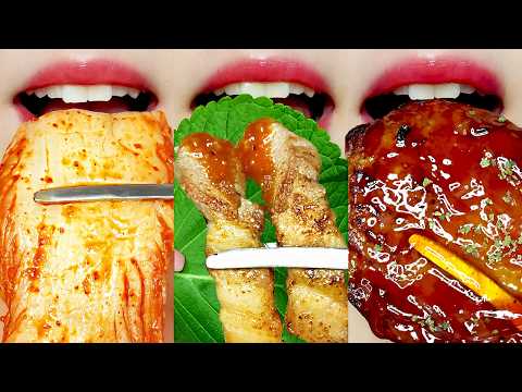 ASMR Crispy Pork Belly & Kimchi Feast 🥩🥬 Korean Home Meal MUKBANG 삼겹살 김치 집밥 먹방 Eating Sounds
