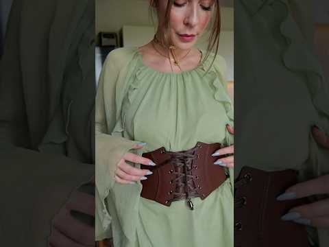 #ASMR #outfit 💚🌸👢 #OOTD #dress