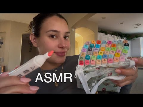 ASMR~ Drawing on your face with markers (Personal attention + Mouth sounds)🎨