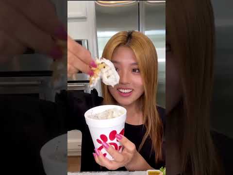 EVERYTHING I ATE AT CHICK-FIL-A #shorts #viral #mukbang