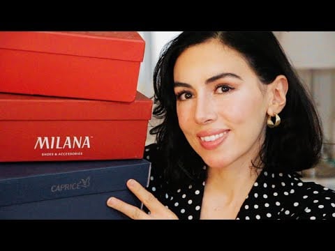 ASMR relaxing shoes unboxing 👠 soft spoken fashion haul and restful rambles for sleep tingles