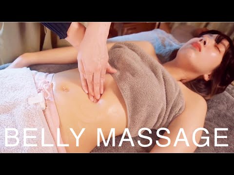 【ASMR】お腹の音が鳴り響く☆お腹のマッサージ／Belly Massage Sounds,gurgling