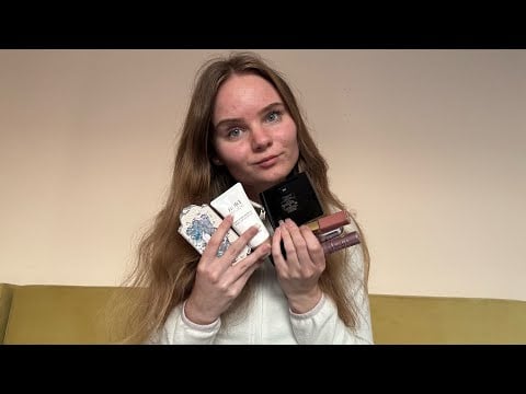 ASMR tapping on makeup products