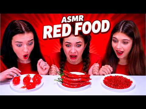 ASMR Red Candy Food VS Gummy Food Challenge Compilation