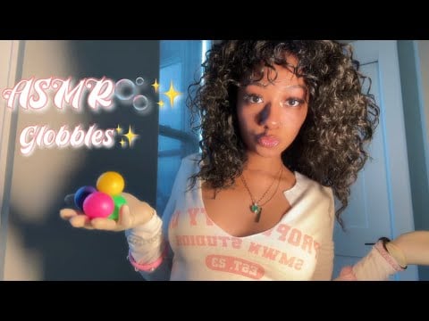 ASMR Crayola Globbles with Latex Gloves + Gloves Snapping 🫧✨🌈🧤