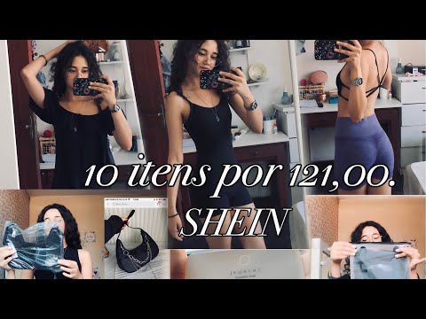 Só pra quem ama SHEIN😍✨abrindo comprinhas (Carolina Ramos). Paguei 121,00 em 10 peças.