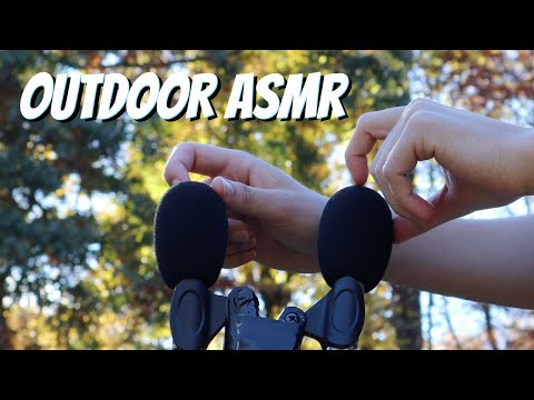 Unpredictable Mic Scratching ASMR Outdoor Edition 🍁
