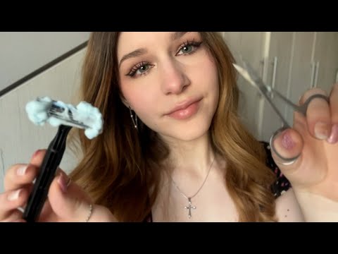 ASMR Shaving and Trimming your Beard 💇🏻‍♂️(layered sounds)