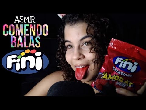 ASMR MUKBANG COMENDO BALAS FINI / MASTIGAÇÃO