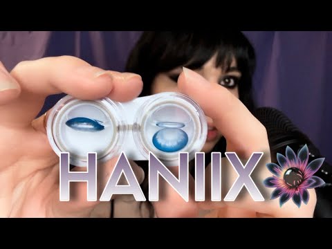 АСМР распаковка и обзор линз от HANIIX 👁️💜 ASMR unpacking and review of lenses from HANIIX 😍