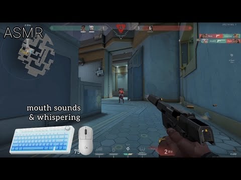 [ASMR Valorant] improving at the game!! ♡ keyboard & mouth sounds