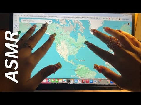 ASMR clicky whisper exploring Google Maps 🌍 extreme mouth sounds & camera tapping 