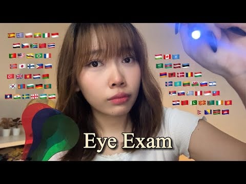 ASMR Eye Exam Roleplay in 70+ Different Languages (2 hours for sleep)