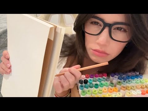 partially blind artist draws you (asmr)