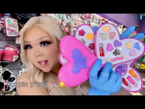 CLAIRE'S WORKER SAID SHE COULD "GIVE MY 🐱 A MAKEOVER" ... SO I LET HER (WEIRD ASMR)