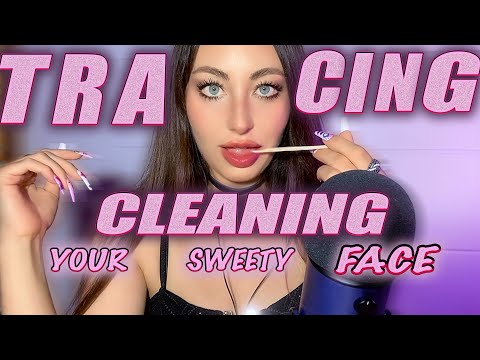 Realistic Tracing & Cleaning Your Face ASMR | Mount Sounds & Visual