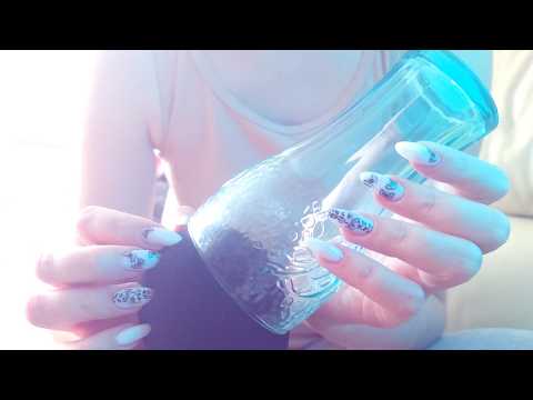glass ASMR | tapping & scratching