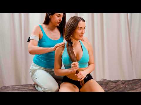 ASMR OIL MASSAGE FOR KRISTINA | RELAXING LEG, SHOULDER & NECKLINE TOUCH BY ANNA