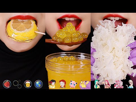 15MINUTES EMOJI FOOD ASMR COMPILATION FOR SLEEP, RELAXING EATING ASMR 🍋