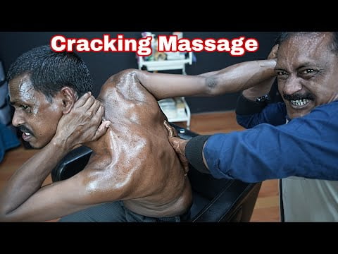 Body Cracking Oil Massage By Big Eyes Barber ASMR | Big Eyes Barber To Strong Wrist Barber ASMR