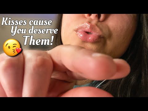 ASMR~ 😘 Kisses To Help You Relax | Mouth Sounds + Hand Movements 😘