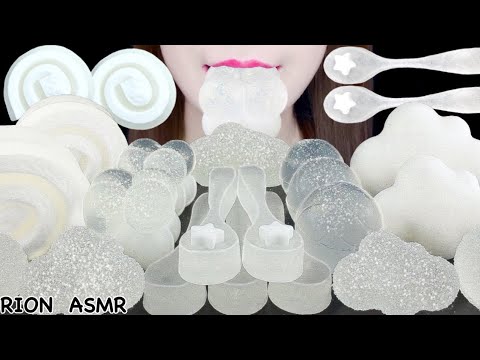 【ASMR】CLEAR DESSERTS✨ KOHAKUTO SPOON,JELLY BALL,KANTEN JELLY MUKBANG 먹방 EATING SOUNDS NO TALKING