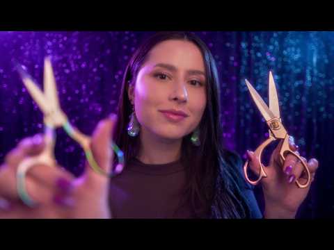 ASMR Snip Snip ✂️🤏 Scissors & Hand Movements for Sleep & Relaxation ✨ Mouth sounds & Minimal Talking