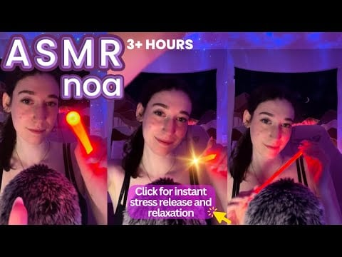 Whispering, Light Triggers, Energy Rain +more | 3+HOURS asmr for sleep and relaxation 💕| live #110