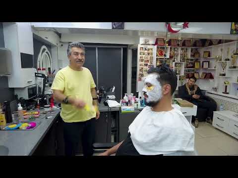 REAL BARBER SHOP EXPERIENCE! RELAXING TURKISH HAIR BEARD  CUTTING AND SKIN CARE