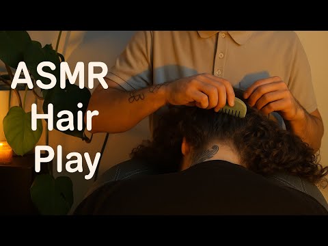 ASMR Relaxing Hair & Scalp Play | Jade Comb + Detangler for Deep Sleep (No Talking)