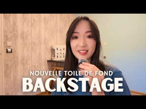 BACKSTAGE 🎥 On installe ma nouvelle toile de fond nuages ☁️ (voix basse/soft spoken)