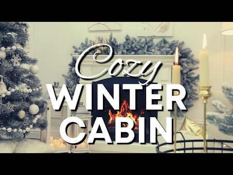 Cozy Winter Cabin During a Snow Storm - COZY WINTER AMBIANCE ASMR - 3 Hours