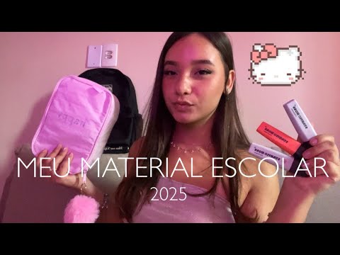 ASMR MEU MATERIAL ESCOLAR