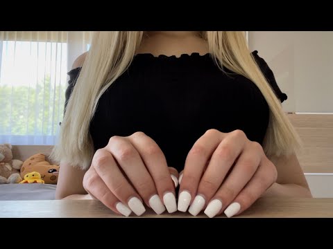 ASMR Satisfying Wood Tapping With Fake Nails (No Talking)