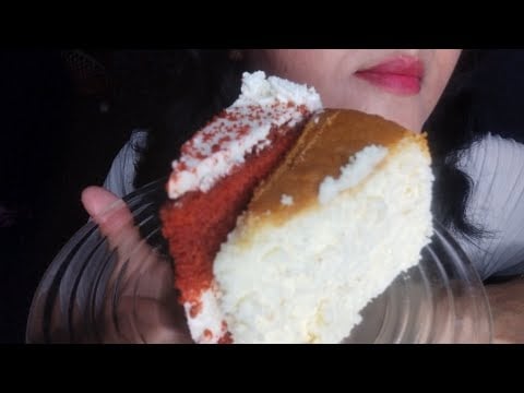 ASMR Comiendo pan japonés y red velvet 🍰