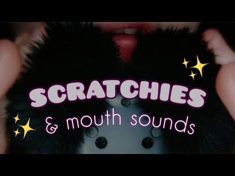 ASMR Fluffly Brain Scratching with Wet Mouth Sounds 👄💦