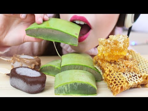 MOST POPULAR FOOD FOR ASMR | Aloe Vera, Honeycomb, Ice Cream Bars Eating Sounds No Talking