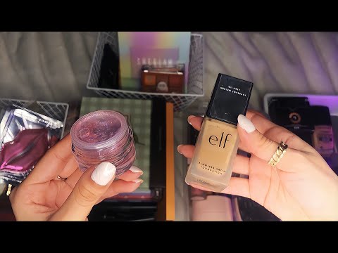 ASMR Relaxing Makeup Organizing & Rummaging (Whispered)