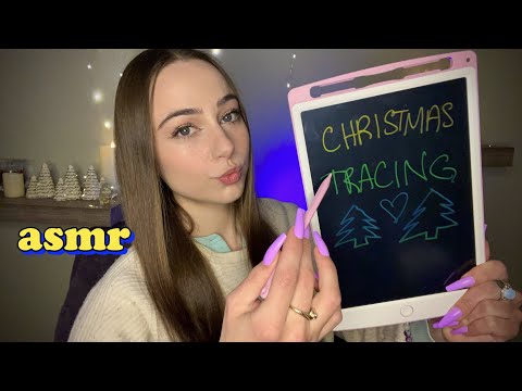 ASMR Christmas Tracing ✎🎄 testing my new LCD tracing pad ✎🎄